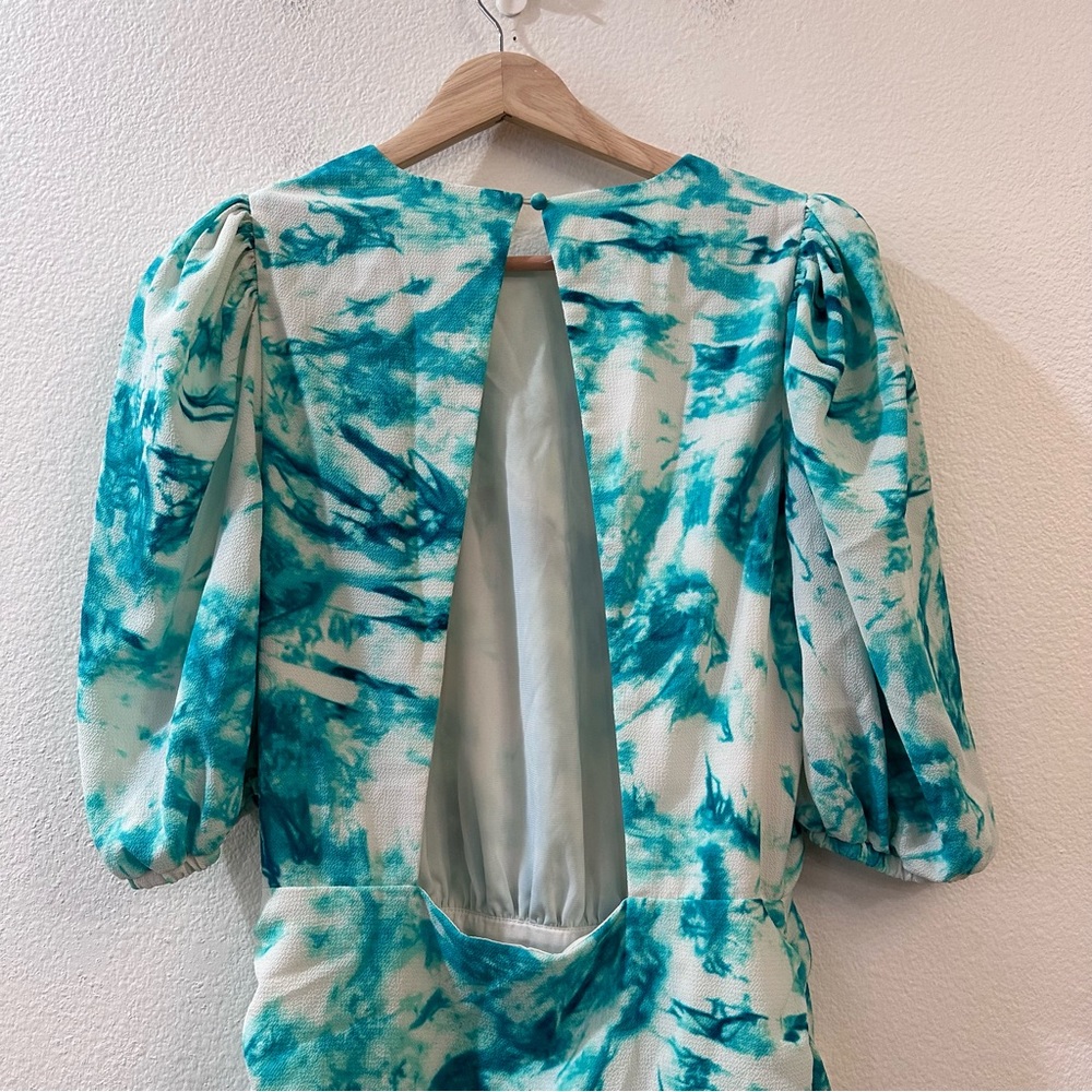 AFRM Rilo Tie Dye Mini Ruched Dress Size M - Picture 10 of 13